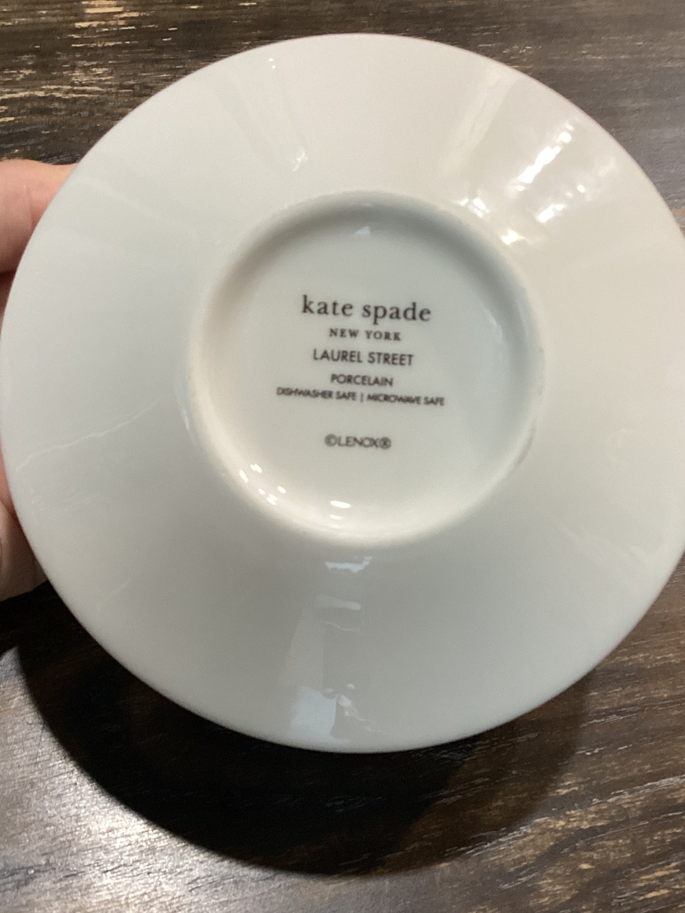 Kate Spade x Lenox Laurel Street Blue and White Ceramic All Purpose Bowl - Picture 3 of 4